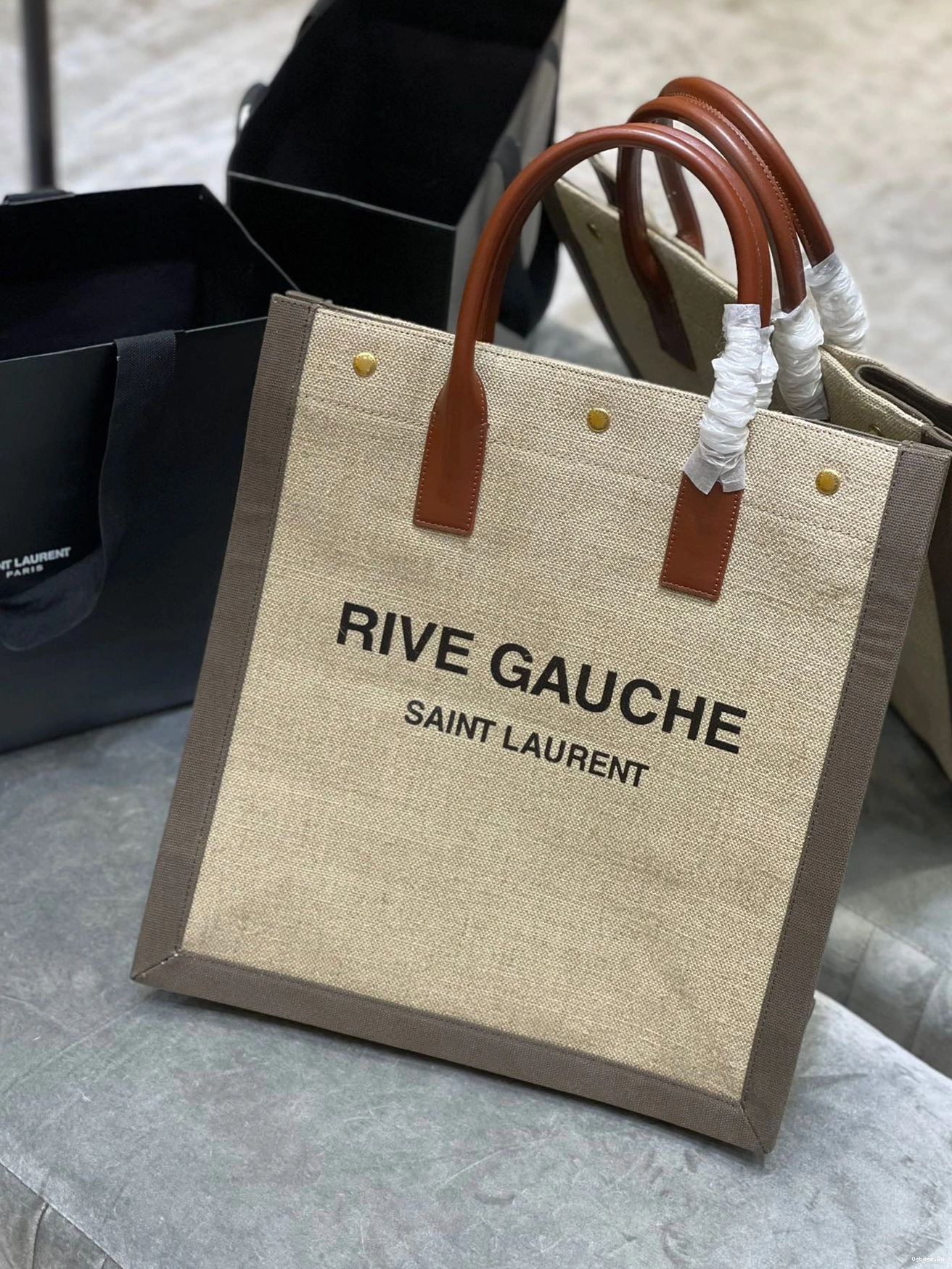 GAUCHE SHOPPING COTTON LINEN YSL AND BAG IN S N RIVE 0819